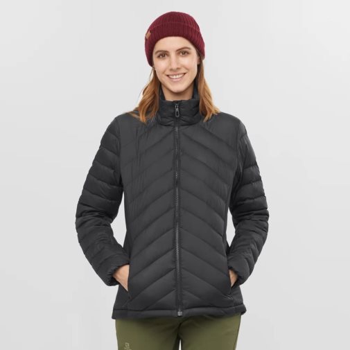 Jaquetas Isoladas Salomon Essential Xwarm Down Feminino Pretas | PT O29751